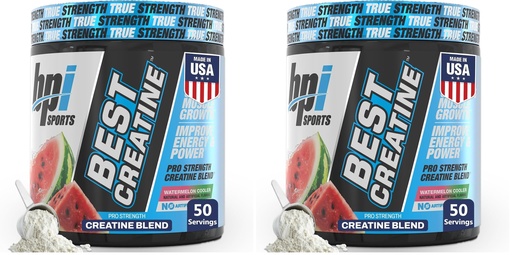 [BRSROZQTOF7WYEI2] BPI Sports Best Creatine - Includes 6 Advanced Forms of Creatine - Supports Muscle Building and Post-Workout Recovery - Watermelon Cooler, 50 Servings (Pack of 2)