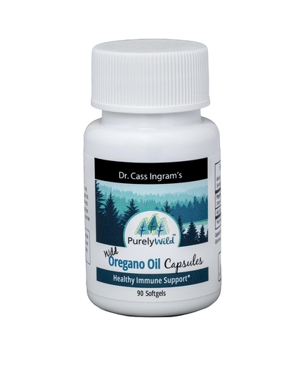 [BRSREGT2OANGC3Y3] PURELY WILD Dr. Cass Ingram's Oregano Oil Gelcaps - 90 Softgels - Immune Support Supplement - Wild Mediterranean Oregano - Mountain Sourced, Unprocessed, Non-GMO