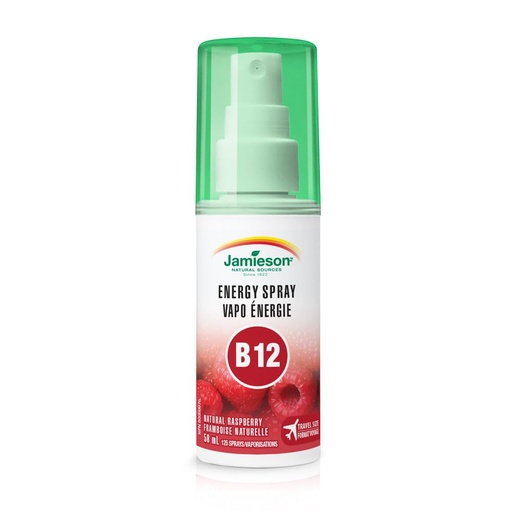 [BRSWKEYDCFYWKAA5] Jamieson Vitamin B12 Energy Spray- Natural Raspberry Flavour, 58ml