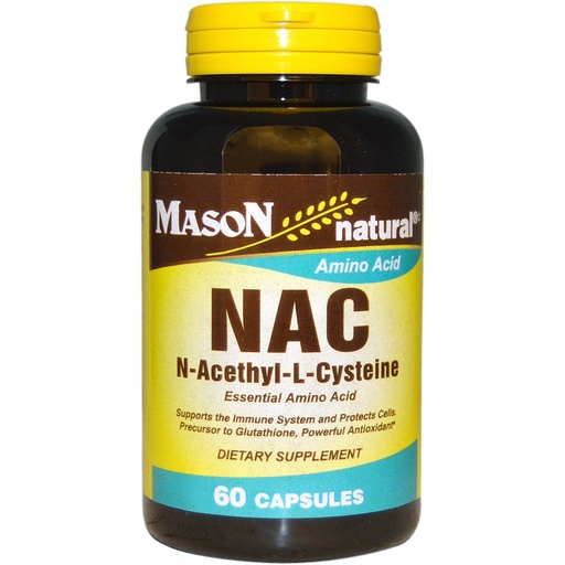 [BRSWGZQHAB4AGC32] Mason Natural NAC, N-Acethyl-L-Cysteine Capsules - 60 Capsules, Pack of 3
