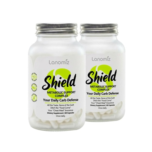[BRSRGGQHCMPBU2DX] 2 Pack Carb & Sugar Blocker: 4-in-1 Support with White Kidney Bean, Chromium, Salacia & Green Tea. Reduce Starch Absorption & Post-Meal. - Dairy-Free & Gluten-Free - 120 Capsules（60 Servings）
