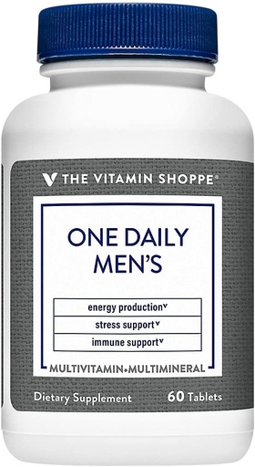 [BRSWGHY5CAMRGGY7] La Vitamina Shoppe One Daily Men's Multivitamin - Energy & Antioxidant Blend, Supplemento giornaliero Multi-Mineral per la salute degli uomini ottimali, Gluten & Dairy Free (60 compresse)