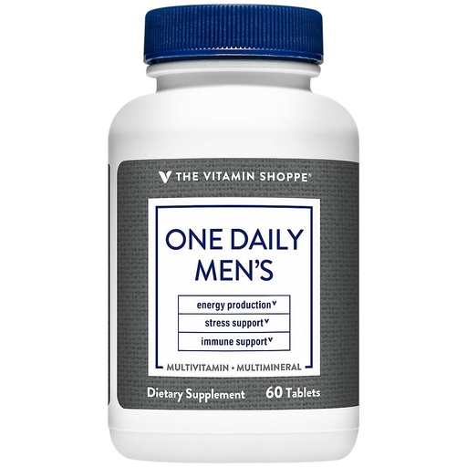 [BRSWGHY5CAMRGGY7] The Vitamin Shoppe Brand One Daily Men's Multivitamin Multimineral, Energy Production, Stress & Immune Support with B Complex, Vitamin D3 & Zinc, Daily Vitamin for Men, 60 Tablets