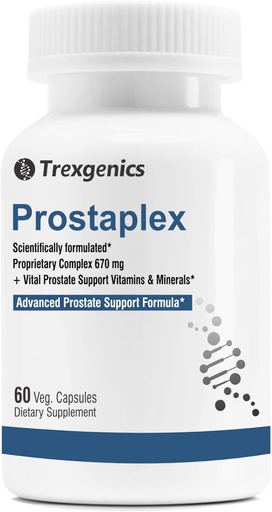 [BRSW2FAQOYCRMYAU] Trexgenics PROSTAPLEX Advanced Prostate Health with beta-sitosterol, Saw Palmetto Stinging Nettle pygeum Pumpkin Turmeric Quercetin lycopene Selenium Vitamin D3 Zinc Boron and K2-7 (60 Veg Capsules)