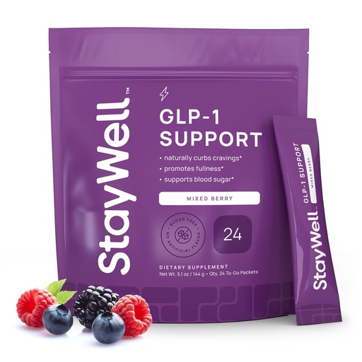 [BRSRE2QFCMHWEFLL] GLP-1 Supplement | Natural GLP-1 Production | GLP 1 Booster Drink Mix to Control Appetite and Cravings | Great Tasting Metabolic Support - Yerba Mate, Garcinia Cambogia, Berberine [Mixed Berry]