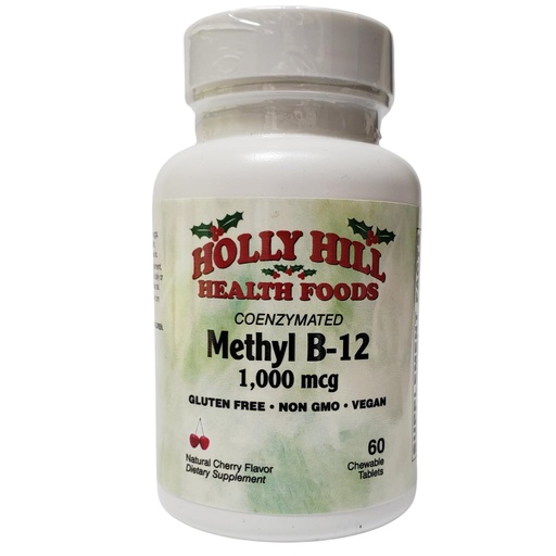 [BRSROBDRC55G2DQ7] Holly Hill Health Foods Coenzymated Methyl B-12 1000 mcg,Cherry,60 Chew Tabs