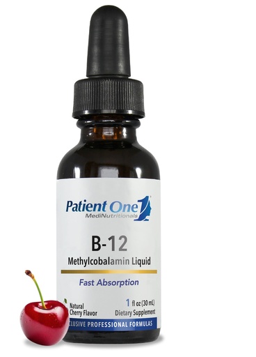 [BRSROCQPOUJQIC3F] Patient One Vitamin B12 2000mcg Liquid | Supplement to Support Energy, and Heart and Nervous System Health* | Methylcobalamin Form | 1 fl oz Liquid