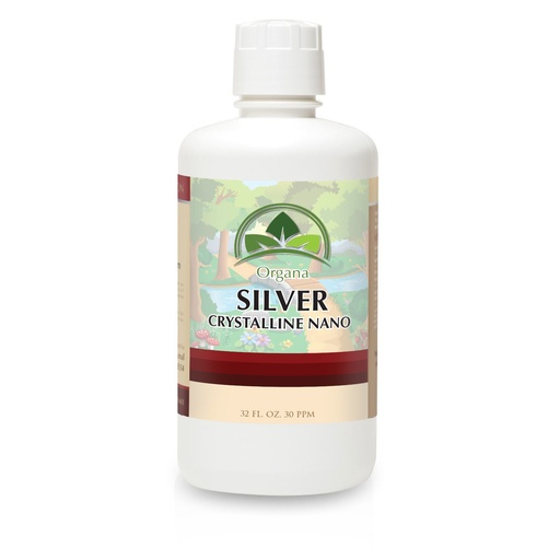[BRSWYHQZO4FQYEL5] Organa Crystalline Nano Colloidal Silver - 30 PPM - 32 oz Bottle - Ultra Pure Bio Active Silver