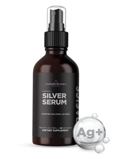 [BRSRM2YTCIMRQA3O] Livingood Daily Colloidal Silver Liquid Spray, Purified Silver with Deionized Water for Daily Wellness Support, Oral Hygiene, Skin Care, Throat & Sinus Health, Vegan, Gluten Free, Non GMO, 4 Oz Bottle