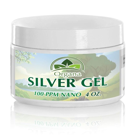 [BRSRMAQDB4OQEHL6] Organa Nano Silver Gel - Advanced Colloidal Silver Skin Cream - Wound Care & First Aid Gel Soothing Topical Ointment for Burns, Razor Burn and Sunburn Irritations - Unscented 4 Oz Jar