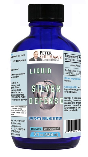 [BRSW2EILOEARYYDZ] Peter Gillham’s Life Essentials Liquid Silver Defense 10 PPM,8 oz, Silversol Technology®,99.9% Immune Boost…