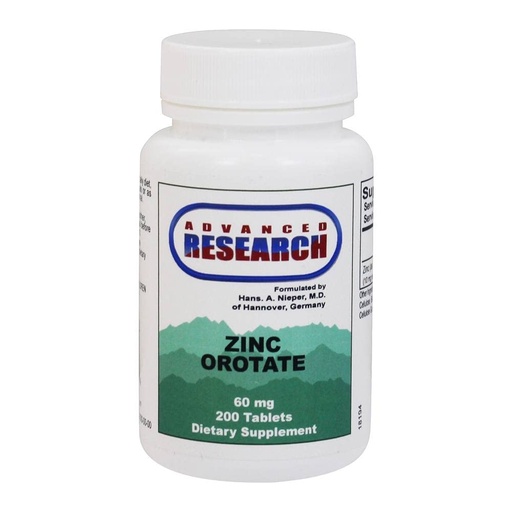 [BRSWIY33OUGB423K] Zinc Orotate 60 Milligrams 200 Tabs