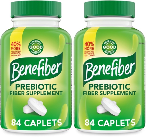 [BRSRGGQKBANWCHLX] Benefiber Prebiotic Fiber Supplement Caplets,84 Count (Pack of 2)