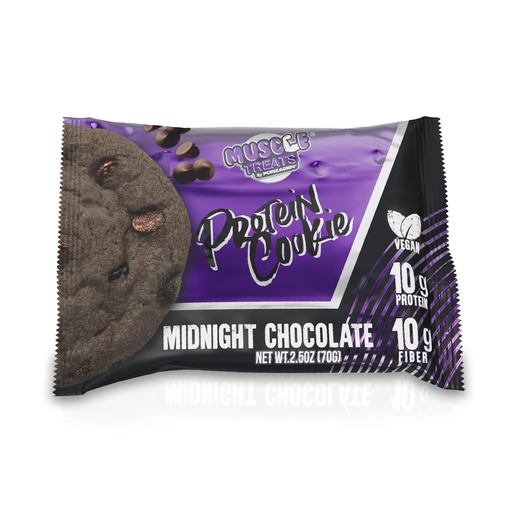 [BRSRGZD3AAHRUFLF] Muscle Treats By Forzagen Protein Cookie Midnight Chocolate,10G of protein, Rich Flavor, Clean Ingredients, High Fiber, Fresh Baked (3 PACK)