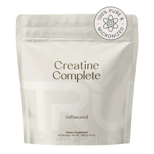 [BRSWGBD7CF5QO3DH] TRU Supplements Creatine | 100% Pure Patented Creatine | Increase Strength & Boost Stamina | Build Lean Muscle with Zero Water Retention or Bloating | Clinically Tested and Safe | 60 Servings