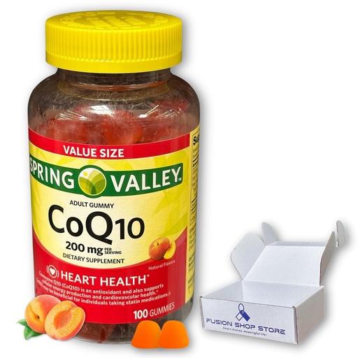 [BRSREGQLDECGYGT4] Coq10 200mg Gummies- Coenzyme Supplement for Adults Natural Flavor, 200 mg 100 ct (Pack of 1), Boxed by Fusion Shop Store
