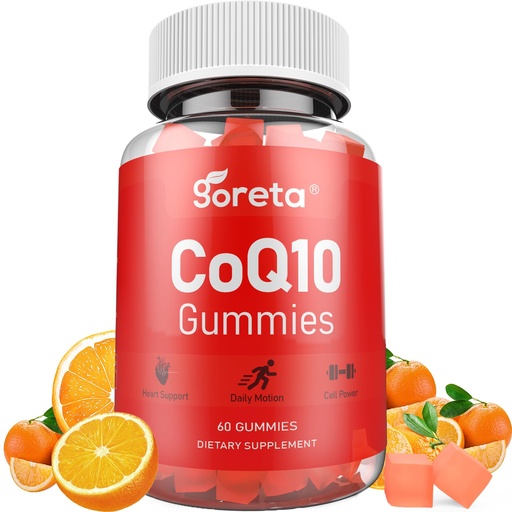 [BRSRECYFBMNBO3DU] CoQ10 Gummies for Adults with Vitamin E – Coenzyme Q10 250mg per Serving, Sugar-Free Chewable Gummies, Natural Orange Flavor, 60 Count