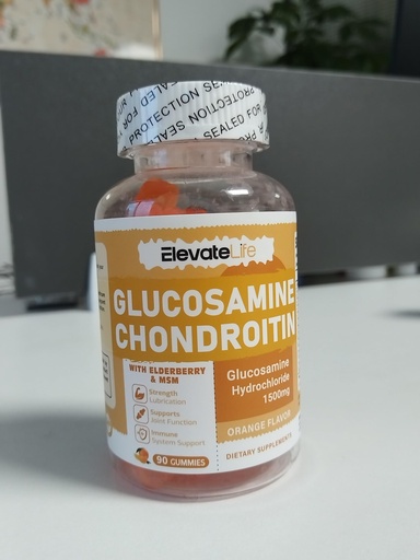 [BRSRA2T6CMOWGAD4] Glucosamine Chondroitin Gummies - Extra Strength Joint Support Supplement with MSM & Elderberry for Natural Joint, Antioxidant Immune Support for Adults, Men & Women 90 Orange Gummies