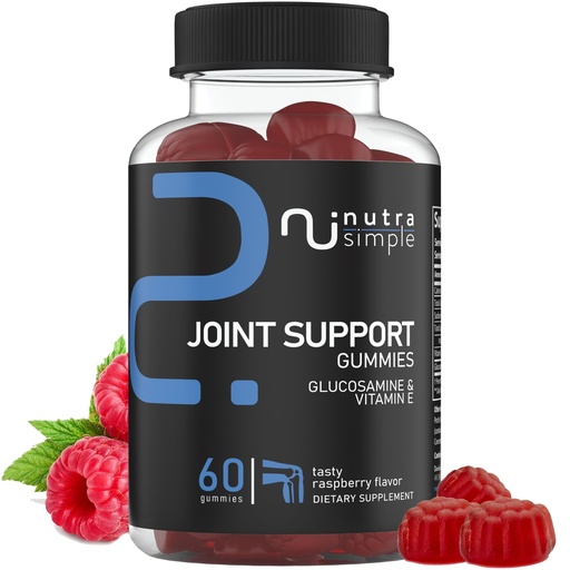 [BRSW2CT3CUBBUHQY] Joint Support Gummies Extra Strength Glucosamine & Vitamin E, Natural Flexibility & Joint Support Supplement - Best Cartilage & Immune Health Support for Women & Men - 60 Gummies