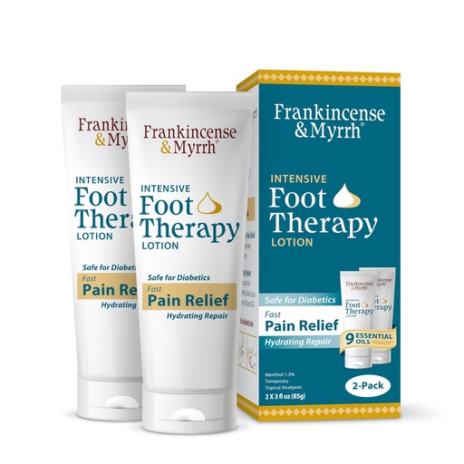 [BRSROGL4OZYR4CA7] FRANKINCENSE & MYRRH Foot Pain Relief Cream - Intensive Foot Therapy Lotion - Diabetic Nerve Pain Relief Cream | Restless Leg Syndrome | Frankincense Essential Oil, 3 Ounce (2-Pack)