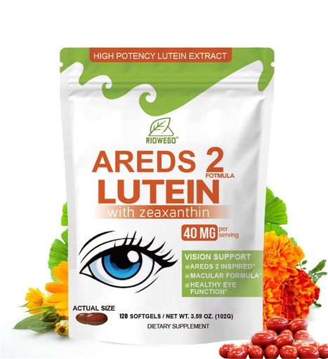 [BRSRG2QDCMDR4EL6] AREDS 2 + Advanced Lutein and Zeaxanthin Supplement -40 mg Lutein & Zeaxanthin with Astaxanthin,Omega-3,EPA,DHA-Dietary Supplement for Eye Health Support,Vision Support-120 Softgels