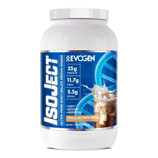 [BRSRAHD5OABGGDQ7] Evogen Isoject - Whey Protein Isolate | Ultra-Pure Whey Protein Powder with Ignitor Enzymes, BCAAs, and EAAs | Enhanced Absorption & Recovery | Vanilla Cold Brew Coffee | 25 Servings