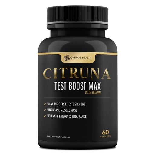 [BRSRAZYFB5YAK3A4] Test Boost Max with Boron by Optimal Health - Natural Testosterone Supplement - Boost Stamina, Endurance, Strength & Vitality - 60 Capsules
