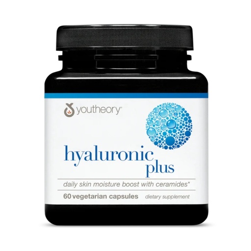 [BRSWYBTYBAMBYA3D] Youtheory Hyaluronic Plus - Hyaluronic Acid Supplement with Ceramides, Vitamin C, Biotin & More - Supports Healthy Skin* - 60 Vegetarian Capsules