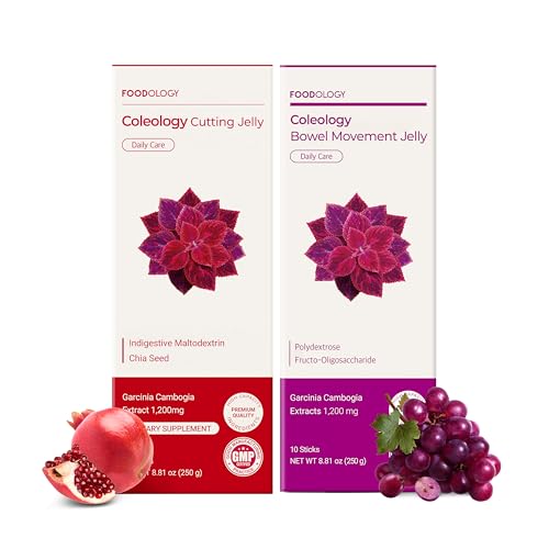 [BRSREAL6CUNAOCYZ] FOODOLOGY Garcinia Twin Jelly: Cutting & Bowel Movement Jelly, Dietary Fiber Supplement for Weight Loss, Balanced Diet and Gut Heath, Debloating, Easy-to-go