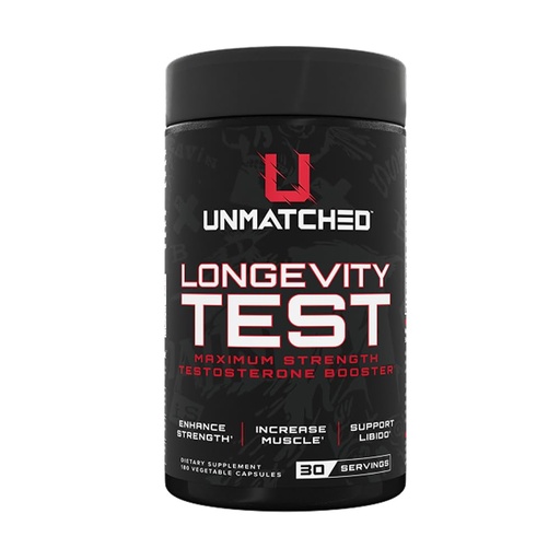 [BRSRE2YEAAFRUAIV] Unmatched Longevity Test | Testosterone Booster for Men | Optimize Male Vitality & Performance | Ashwagandha & Tongkat Ali | 180 Vegetable Capsules, 30 Servings
