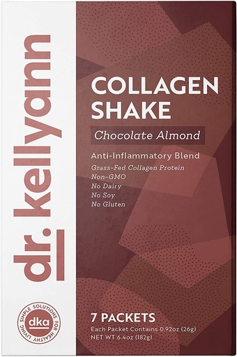 [BRSW2BAFAUDRMFLA] Dr. Kellyann Keto Chocolate Almond Shakes (7 Servings) – Grass-Fed Collagen Protein, Keto & Paleo-Friendly, Gluten-Free