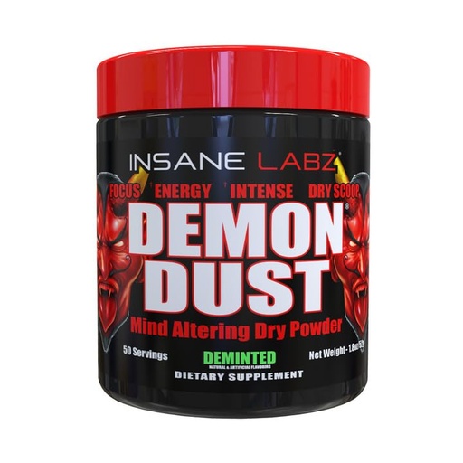 [BRSRGGD7C4DWM2TH] Insane Labz Demon Dust Energy Support and Pre Workout Powder Loaded with Niacin, Vitamin B12, Beta Alanine and Caffeine for Energy, Focus & Endurance, 50 Srvgs(Deminted)