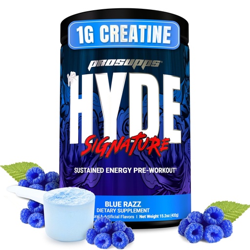 [BRSWGCT2OR6BM3LA] ProSupps Mr. Hyde Signature Pre Workout Powder with Creatine, Beta Alanine & Caffeine - Performance, Energy & Endurance - Clean Fitness & Gym Supplements for Men & Women (Blue Razz, 60 Servings)
