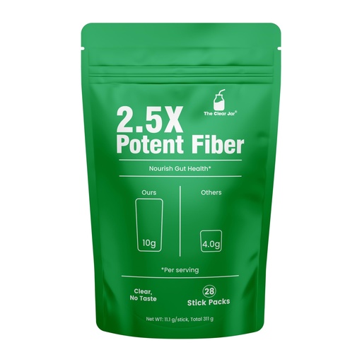 [BRSRGFACCMIQ43A2] 2.5X Potent Fiber – 10g Tasteless, Soluble, 36% Daily Fiber Intake – 28 Single Packs