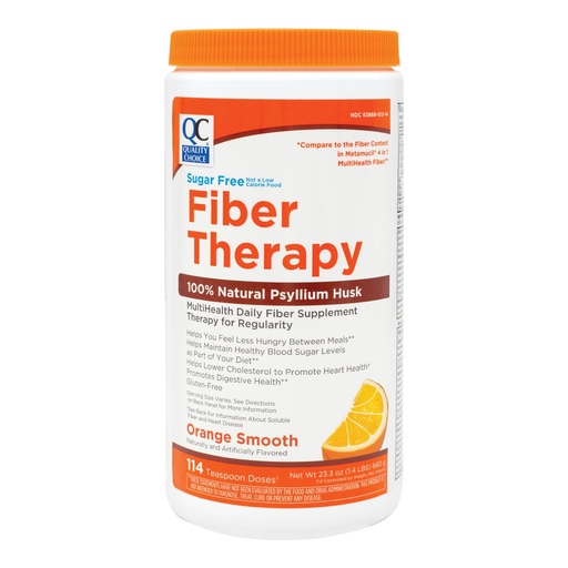 [BRSREEAZOV4G2232] Quality Choice Psyllium Fiber Powder, Sugar Free Orange Flavor Formula, 114 Doses for Daily Digestive System Support. Promotes Regularity with Gentle Soluble Fiber in Convenient Powder Formula