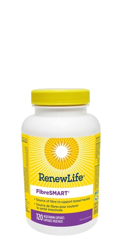 [BRSWIZYFBMCAEHYZ] Renew Life Adult Fiber Supplement - Fiber Smart - Dietary Fiber - Gluten & Soy Free - 120 Vegetarian Capsules