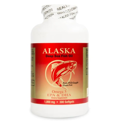 [BRSRAGQDOAARQFAY] Alaska Deep Sea Omega 3 Fish Oil 1000mg | Fish Oil Omega 3 Supplements with EPA & DHA | Wild-Caught & Sustainably Sourced | Supports Heart, Brain & Joint Health | 300 Softgels | NCB Technology