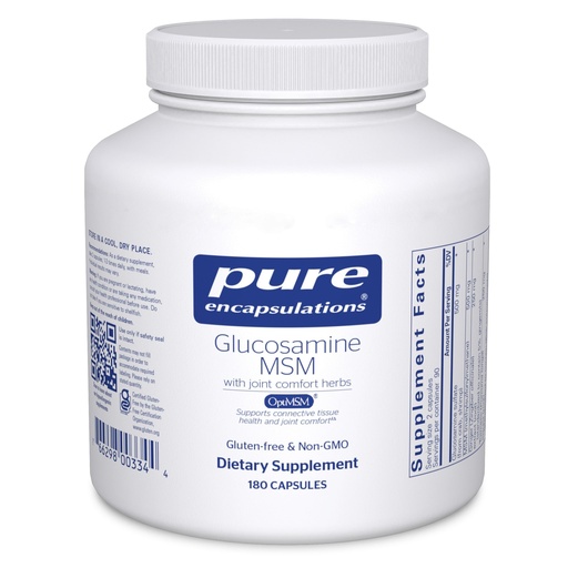 [BRSWIYT7OEABEDT2] Pure Encapsulations Glucosamine MSM | Supplement for Joint Support, Mobility, Comfort, Cartilage Health, and Connective Tissue* | 180 Capsules