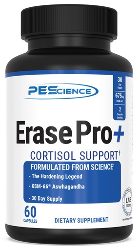 [BRSWGZTYOQOR6D3K] PEScience Erase Pro+, Natural Testosterone Booster, Cortisol Blocker with KSM 66 Aswhagandha, and I3C Estrogen Blocker PCT Supplement, 30 Day Supply