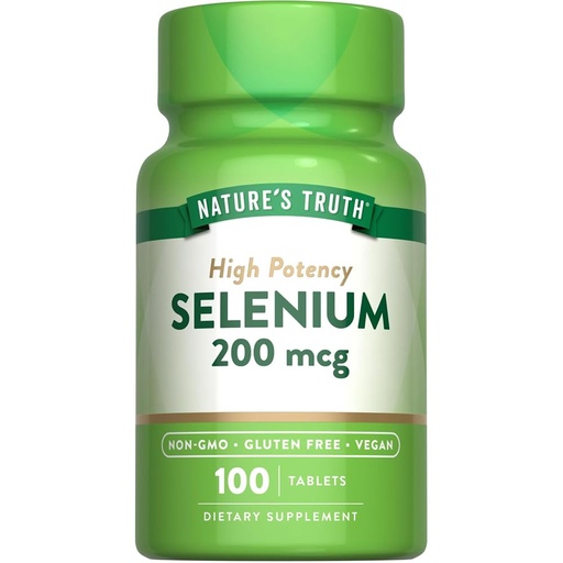 [BRSWGZQHAB6Q4F3P] Nature's Truth High Potency Selenium 200 mcg Tablets - 100 ct, Pack of 3