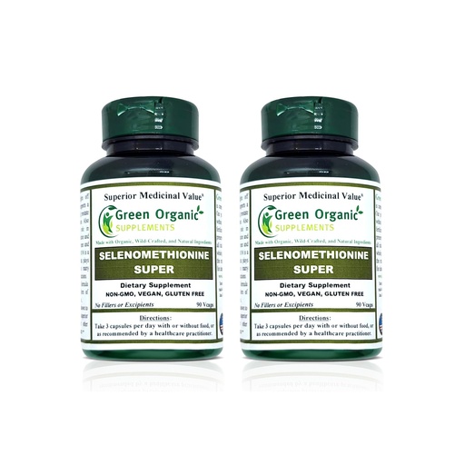 [BRSRAZL2PMBQM3I2] Green Organic Supplements Selenium, Seleno-Methionine, High Absorbable, Non-GMO, Gluten-Free (Pack of 2)