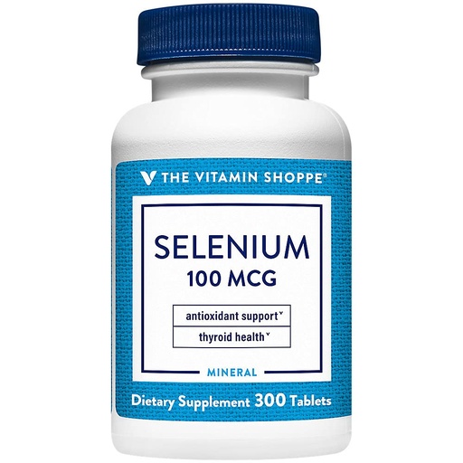 [BRSWIYTYOEDRADA3] The Vitamin Shoppe Selenium 100MCG - Antioxidant Protection, Thyroid Health & Immune Support, Essential Mineral (300 Tablets)