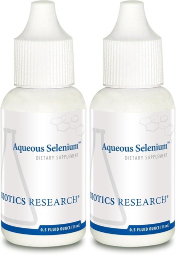 [BRSREAL3PMCG2YDX] Biotics Research Aqueous Selenium Liquid Formula, 95 mcg Selenium Drop, Thyroid Gland Function, DNA Production, Cognitive Health, Potent Antioxidant 0.5 Fluid Ounces (Pack of 2)
