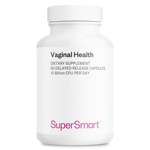 [BRSWGGATAAHBA3YV] Supersmart - Vaginal Health - Prebiotic & Probiotic (with Lactobacillus Acidophilus) - Intimate Hygiene & Flora for Women | Non-GMO & Gluten Free - 60 DR Capsules