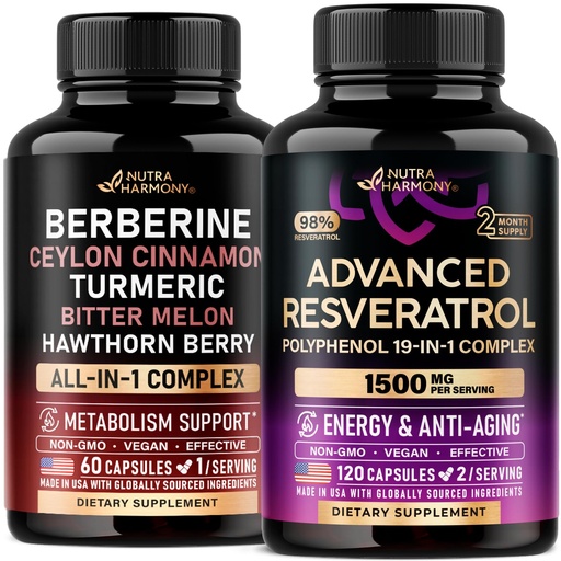 [BRSREBI2OEMBUDLG] NUTRAHARMONY Bererberine & Resveratrol Complex Capsules