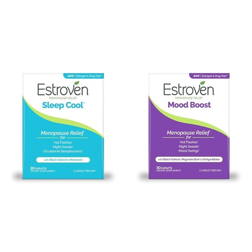 [BRSROAIKCENWG3TV] Estroven Sleep Cool for Menopause Relief, 30 Ct, Sleep Support Supplement & Mood Boost for Menopause Relief - 30 Ct. - Clinically Proven Ingredients