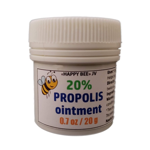 [BRSWK2QMOZ5GG2A3] Happy bee Natural Propolis Ointment for Wounds, Cuts, Scratches, Burns, 20 g / 0.7 oz Pack (20% Ointment)