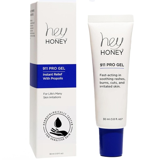 [BRSWI2T3AEIWEYDK] Hey Honey Skincare 911 Multipurpose Healing Ointment for Burns & Irritated Skin Instant Relief | Organic Propolis & Honey Extracts | Designed To Treat & Repair Compromised Skin, 99% Natural | 1 Oz