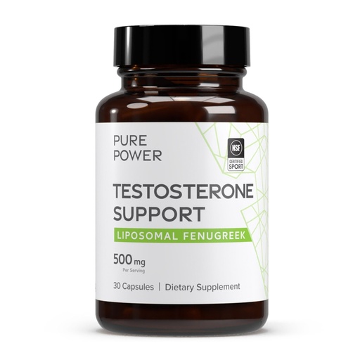 [BRSREH3QBMIWKDLO] Dr. Mercola Pure Power Testosterone Support Liposomal Fenugreek, 500 mg, 30 Servings (30 Capsules), Dietary Supplement, Non-GMO