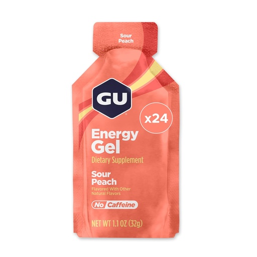 [BRSRGAYDCFYQG23L] GU Energy, Original Energy Gels, Sour Peach - 24 Count